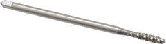OSG - #10-24 UNC 3 Flute H3 Bright Finish High Speed Steel Spiral Flute Extension Tap - Plug Chamfer, 4" OAL, 2B/3B Class of Fit - Exact Industrial Supply