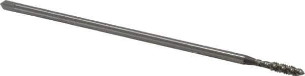 OSG - #10-24 UNC 3 Flute H3 Bright Finish High Speed Steel Spiral Flute Extension Tap - Plug Chamfer, 6" OAL, 2B/3B Class of Fit - Exact Industrial Supply