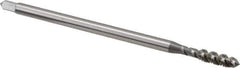 OSG - #10-32 UNF 3 Flute H3 Bright Finish High Speed Steel Spiral Flute Extension Tap - Plug Chamfer, 4" OAL, 2B/3B Class of Fit - Exact Industrial Supply