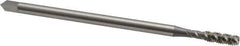 OSG - #10-32 UNF 3 Flute H3 Bright Finish High Speed Steel Spiral Flute Extension Tap - Bottoming Chamfer, 4" OAL, 2B/3B Class of Fit - USA Tool & Supply