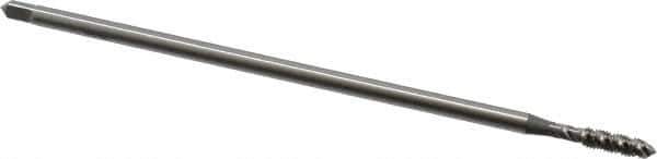 OSG - #10-32 UNF 3 Flute H3 Bright Finish High Speed Steel Spiral Flute Extension Tap - Plug Chamfer, 6" OAL, 2B/3B Class of Fit - Exact Industrial Supply