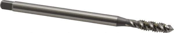 OSG - 1/4-20 UNC 3 Flute H3 Bright Finish High Speed Steel Spiral Flute Extension Tap - Plug Chamfer, 4" OAL, 3B Class of Fit - USA Tool & Supply