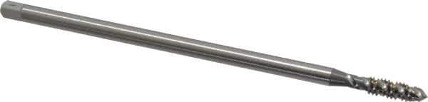 OSG - 1/4-20 UNC 3 Flute H3 Bright Finish High Speed Steel Spiral Flute Extension Tap - Plug Chamfer, 6" OAL, 3B Class of Fit - Exact Industrial Supply