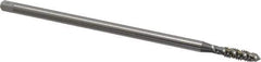OSG - 1/4-20 UNC 3 Flute H3 Bright Finish High Speed Steel Spiral Flute Extension Tap - Plug Chamfer, 6" OAL, 3B Class of Fit - Exact Industrial Supply