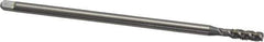 OSG - 1/4-28 UNF 3 Flute H3 Bright Finish High Speed Steel Spiral Flute Extension Tap - Bottoming Chamfer, 6" OAL, 3B Class of Fit - Exact Industrial Supply