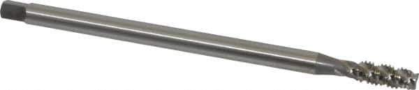 OSG - 5/16-18 UNC 3 Flute H3 Bright Finish High Speed Steel Spiral Flute Extension Tap - Plug Chamfer, 6" OAL, 3B Class of Fit - USA Tool & Supply