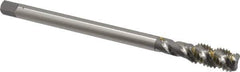 OSG - 1/2-13 UNC 3 Flute H3 Bright Finish High Speed Steel Spiral Flute Extension Tap - Bottoming Chamfer, 6" OAL, 3B Class of Fit - USA Tool & Supply