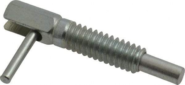 Gibraltar - 1/4-20, 0.8" Thread Length, 0.16" Plunger Diam, 0.5 Lb Init to 2.5 Lb Final End Force, Steel Locking L Handle Plunger - 1-1/4" Body Length, 0.8" Length Under Head, 0.38" Plunger Projection - USA Tool & Supply