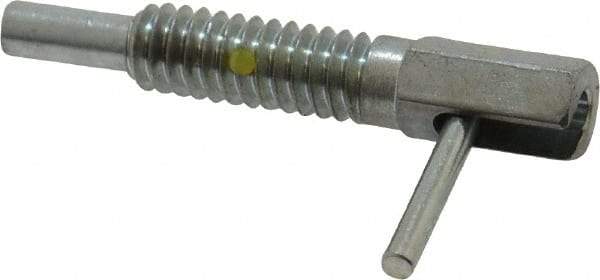 Gibraltar - 1/4-20, 0.8" Thread Length, 0.16" Plunger Diam, 0.5 Lb Init to 2.5 Lb Final End Force, Steel Locking L Handle Plunger - 1-1/4" Body Length, 0.8" Length Under Head, Locking Element, 0.38" Plunger Projection - USA Tool & Supply