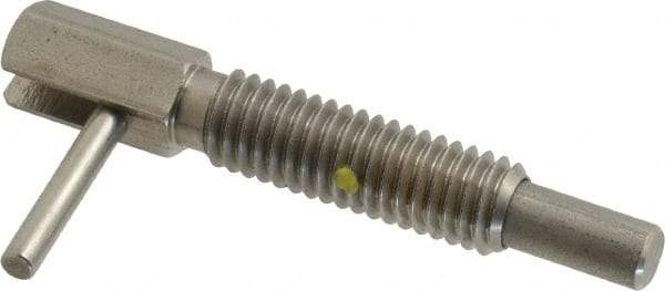 Gibraltar - 3/8-16, 1.18" Thread Length, 1/4" Plunger Diam, 0.75 Lb Init to 3.75 Lb Final End Force, Stainless Steel Locking L Handle Plunger - 2" Body Length, 1.31" Length Under Head, Locking Element, 0.56" Plunger Projection - USA Tool & Supply