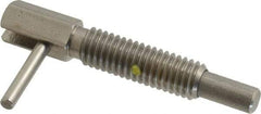 Gibraltar - 3/8-16, 1.18" Thread Length, 1/4" Plunger Diam, 0.75 Lb Init to 3.75 Lb Final End Force, Stainless Steel Locking L Handle Plunger - 2" Body Length, 1.31" Length Under Head, Locking Element, 0.56" Plunger Projection - USA Tool & Supply