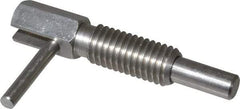 Gibraltar - 1/2-13, 1.1" Thread Length, 0.31" Plunger Diam, 1 Lb Init to 5 Lb Final End Force, Stainless Steel Locking L Handle Plunger - 2.11" Body Length, 1-1/4" Length Under Head, 3/4" Plunger Projection - USA Tool & Supply