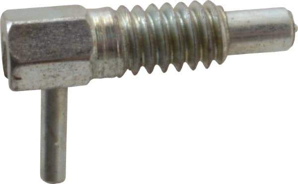 Gibraltar - 1/4-20, 1/2" Thread Length, 0.16" Plunger Diam, 0.12 Lb Init to 0.5 Lb Final End Force, Steel Locking L Handle Plunger - 3/4" Body Length, 1/2" Length Under Head, 0.2" Plunger Projection - USA Tool & Supply