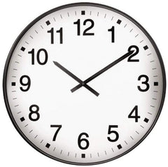 Infinity Insttruments - 17 Inch Diameter, White Face, Dial Wall Clock - Standard Display, Black Case, Runs on AA Battery - USA Tool & Supply