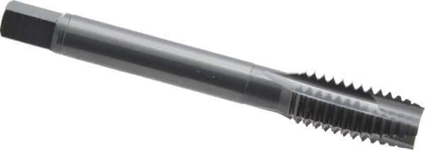 OSG - 7/16-14 UNC, 3 Flute, Oxide Finish, Vanadium High Speed Steel Spiral Point Tap - Plug Chamfer, Right Hand Thread, 3-5/32" OAL, 1-7/16" Thread Length, 0.323" Shank Diam, Series 300 - Exact Industrial Supply