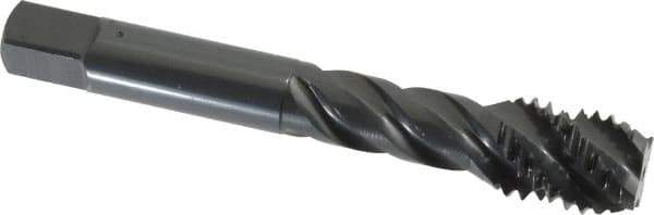 OSG - 9/16-12 UNC 4 Flute Modified Bottoming Spiral Flute Tap - Vanadium High Speed Steel, Oxide Finish, 3-19/32" OAL, Right Hand Flute, Right Hand Thread, H3, Series 303 - USA Tool & Supply