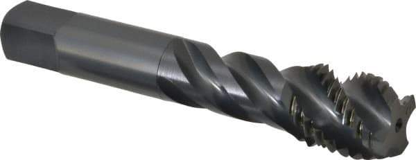 OSG - 7/8-9 UNC 4 Flute 3B Modified Bottoming Spiral Flute Tap - Vanadium High Speed Steel, Oxide Finish, 4-11/16" OAL, Right Hand Flute, Right Hand Thread, H4, Series 303 - USA Tool & Supply