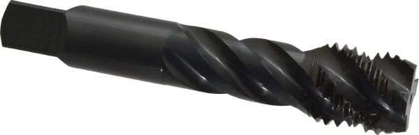 OSG - 1-8 UNC 4 Flute 3B Modified Bottoming Spiral Flute Tap - Vanadium High Speed Steel, Oxide Finish, 5-1/8" OAL, Right Hand Flute, Right Hand Thread, H4, Series 303 - USA Tool & Supply