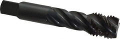 OSG - 1-8 UNC 4 Flute 3B Modified Bottoming Spiral Flute Tap - Vanadium High Speed Steel, Oxide Finish, 5-1/8" OAL, Right Hand Flute, Right Hand Thread, H4, Series 303 - USA Tool & Supply