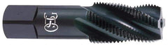 OSG - 1/8-27 NPT Thread, 4 Flute Standard Pipe Tap - 2-1/8" OAL, 3/4" Thread Length, 5/16" Shank Diam, TiN Finish, Vanadium High Speed Steel - Exact Industrial Supply