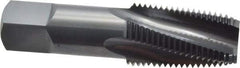 OSG - 1/2-14 NPT, 15° Helix, 4 Flutes, Modified Bottoming Chamfer, Oxide Finish, Vanadium High Speed Steel, Spiral Flute Pipe Tap - Right Hand Flute, 11/16" Shank Diam, 1-3/8" Thread Length, 0.5790" Projection, 0.515" Square Size, - Exact Industrial Supply