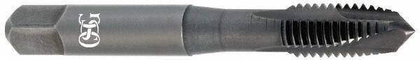 OSG - 5/8-18 UNF, 3 Flute, Oxide Finish, Powdered Metal Spiral Point Tap - Plug Chamfer, Right Hand Thread, 3-13/16" OAL, 1-13/16" Thread Length, 0.48" Shank Diam, 2B Class of Fit, Series 312 - Exact Industrial Supply