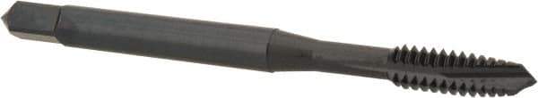 OSG - #10-24 UNC, 3 Flute, Oxide Finish, Powdered Metal Spiral Point Tap - Plug Chamfer, Right Hand Thread, 2-3/8" OAL, 7/8" Thread Length, 0.194" Shank Diam, Series 312 - Exact Industrial Supply