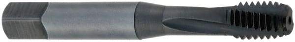 OSG - 1/2-20 UNF 3 Flute 2B Bottoming Spiral Flute Tap - Powdered Metal, Oxide Finish, 3-3/8" OAL, Right Hand Flute, Right Hand Thread, H5, Series 313NI - USA Tool & Supply