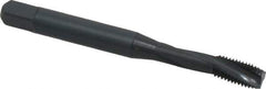 OSG - #10-32 UNF, 3 Flute, 15° Helix, Modified Bottoming Chamfer, Oxide Finish, Powdered Metal Spiral Flute STI Tap - Right Hand Flute, 2-3/8" OAL, 0.194" Shank Diam, 7/8" Thread Length, Series 315 - Exact Industrial Supply
