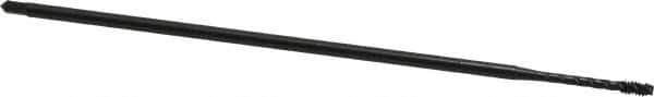 OSG - #6-32 UNC 3 Flute H3 Oxide Finish Vanadium High Speed Steel Spiral Flute Extension Tap - Modified Bottoming Chamfer, 6" OAL, 2B Class of Fit - Exact Industrial Supply