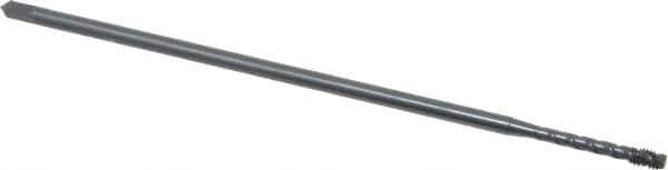 OSG - #8-32 UNC 3 Flute H3 Oxide Finish Vanadium High Speed Steel Spiral Flute Extension Tap - Modified Bottoming Chamfer, 6" OAL, 2B Class of Fit - Exact Industrial Supply