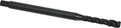 OSG - 3/8-16 UNC 3 Flute H3 Oxide Finish Vanadium High Speed Steel Spiral Flute Extension Tap - Modified Bottoming Chamfer, 6" OAL, 3B Class of Fit - Exact Industrial Supply