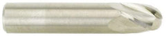 M.A. Ford - 0.6299" Diam, 20mm LOC, 4 Flute Solid Carbide Ball End Mill - AlTiN Finish, Single End, 76mm OAL, 16mm Shank Diam, Spiral Flute - USA Tool & Supply