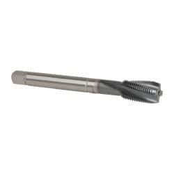Guhring - 1/2-20 UNF 4 Flute 2BX Modified Bottoming Spiral Flute Tap - Powdered Metal, TiCN Finish, 110mm OAL, Right Hand Flute, Right Hand Thread, Series 2914 - Exact Industrial Supply