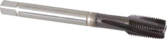 Guhring - 1/2-20 UNF 4 Flute 2BX Modified Bottoming Spiral Flute Tap - Powdered Metal, TiAlN Finish, 110mm OAL, Right Hand Flute, Right Hand Thread, Series 2923 - USA Tool & Supply