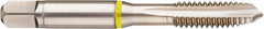 Guhring - M4x0.70 Metric Coarse, 3 Flute, Bright Finish, Cobalt Spiral Point Tap - Plug Chamfer, Right Hand Thread, 2-1/8" OAL, 0.472" Thread Length, 0.168" Shank Diam, 6H Class of Fit, Series 3900 - Exact Industrial Supply