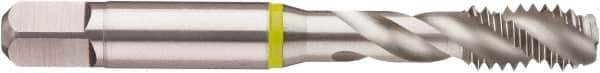 Guhring - M16x2.00 Metric Coarse 3 Flute 6H Modified Bottoming Spiral Flute Tap - Cobalt, Bright Finish, 3-13/16" OAL, Right Hand Flute, Right Hand Thread, Series 3903 - USA Tool & Supply