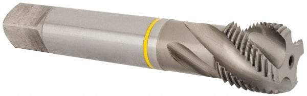 Guhring - 1-12 UNF 4 Flute 2B Modified Bottoming Spiral Flute Tap - Cobalt, Bright Finish, 5-1/8" OAL, Right Hand Flute, Right Hand Thread, Series 3905 - USA Tool & Supply