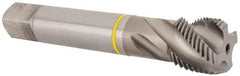 Guhring - 1-12 UNF 4 Flute 2B Modified Bottoming Spiral Flute Tap - Cobalt, Bright Finish, 5-1/8" OAL, Right Hand Flute, Right Hand Thread, Series 3905 - USA Tool & Supply