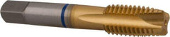 Guhring - M18x2.50 Metric Coarse, 4 Flute, TiN Finish, Powdered Metal Spiral Point Tap - Plug Chamfer, Right Hand Thread, 4-1/32" OAL, 0.542" Shank Diam, 6H Class of Fit, Series 3906 - Exact Industrial Supply