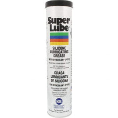Synco Chemical - 14.1 oz Cartridge Silicone General Purpose Grease - Translucent White, Food Grade, 500°F Max Temp, NLGIG 2, - USA Tool & Supply