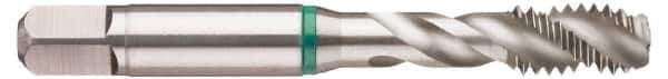 Guhring - M20x2.50 Metric Coarse 4 Flute 6H Modified Bottoming Spiral Flute Tap - Cobalt, Bright Finish, 4.469" OAL, Right Hand Flute, Right Hand Thread, Series 3918 - USA Tool & Supply