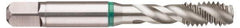 Guhring - M20x2.50 Metric Coarse 4 Flute 6H Modified Bottoming Spiral Flute Tap - Cobalt, Bright Finish, 4.469" OAL, Right Hand Flute, Right Hand Thread, Series 3918 - USA Tool & Supply