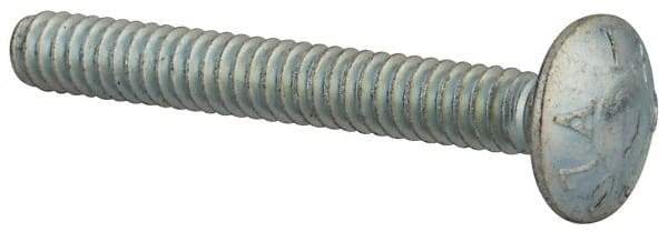 Value Collection - #10-24 UNC 1-1/2" Length Under Head, Standard Square Neck, Carriage Bolt - Grade 2 Steel, Zinc-Plated Finish - USA Tool & Supply