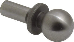 Gibraltar - 3/8" Ball Diam, 3/16" Shank Diam, Steel Inspection Tooling Ball - Slip-Fit Shank, 3/4" Ball Center to Shank Bottom, 0.3" Ball Center to Shoulder Bottom, with Shoulder - USA Tool & Supply