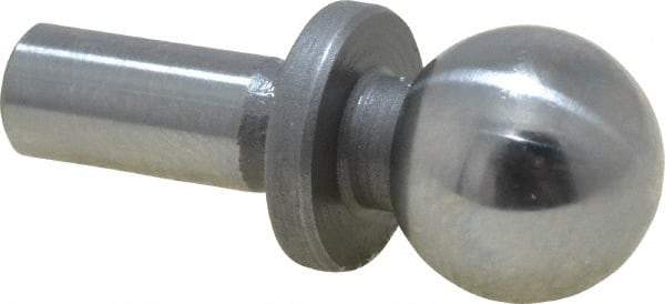 Gibraltar - 3/8" Ball Diam, 3/16" Shank Diam, Steel Inspection Tooling Ball - Press-Fit Shank, 3/4" Ball Center to Shank Bottom, 0.3" Ball Center to Shoulder Bottom, with Shoulder - USA Tool & Supply