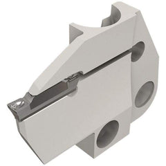 Iscar - 3mm Groove Width, 10mm Max Depth of Cut, Left Hand Cut, HFPAD Indexable Grooving Blade - GRIP, HGN-C, HGN-J, HGN-UT, HGPL Insert Style, Series Modular Grip - USA Tool & Supply