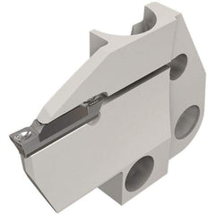 Iscar - 3mm Groove Width, 10mm Max Depth of Cut, Left Hand Cut, HFPAD Indexable Grooving Blade - GRIP, HGN-C, HGN-J, HGN-UT, HGPL Insert Style, Series Modular Grip - USA Tool & Supply