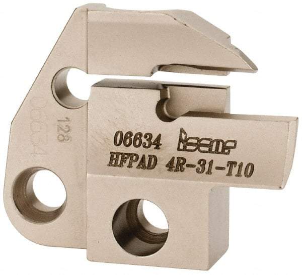 Iscar - 4mm Groove Width, 10mm Max Depth of Cut, Right Hand Cut, HFPAD Indexable Grooving Blade - DGN/DGNC/DGNM-C, DGNM-J/JS/JT, DGN-UT/UA, GRIP, HFPR/L, HGPL Insert Style, Series Modular Grip - USA Tool & Supply