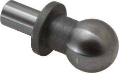 Gibraltar - 12mm Ball Diam, 6mm Shank Diam, Steel Inspection Tooling Ball - Thread Shank, 22mm Ball Center to Shank Bottom, 12mm Ball Center to Shoulder Bottom, with Shoulder - USA Tool & Supply